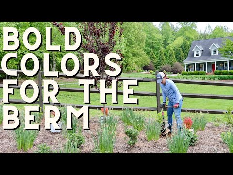 Adding Shrubs with Bold Colors to the Berm – Creekside Nursery, Inc