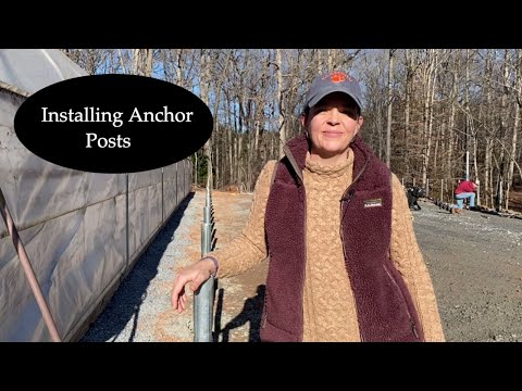 Greenhouse Construction - Installing Anchor Posts