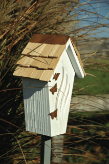 Butterfly Bijou Butterfly House with small roof and entry holes