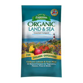 Espoma Land & Sea Gourmet Compost bag on display