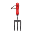 FELCO 431 hand fork with red handle and metal tines