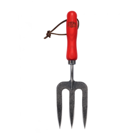 FELCO 431 hand fork with red handle and metal tines