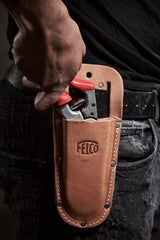 Black FELCO 910 holster with belt loop and snap closure