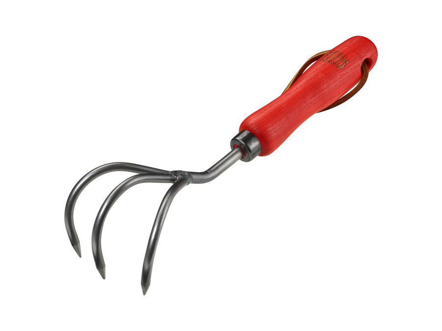 FELCO 411 gardening cultivator with three metal tines
