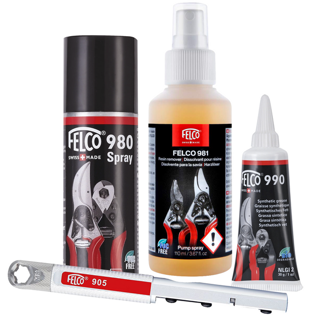 Felco maintenance bundle with spray and tools