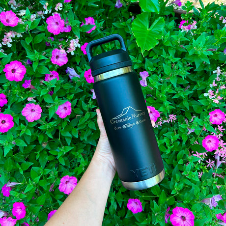 Creekside Yeti Rambler water bottle, 26 oz, black
