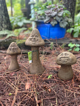 Shroomies Set - unique stone mushroom garden decor