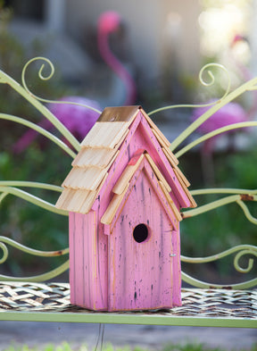 Bluebird Brights birdhouse with colorful painted details