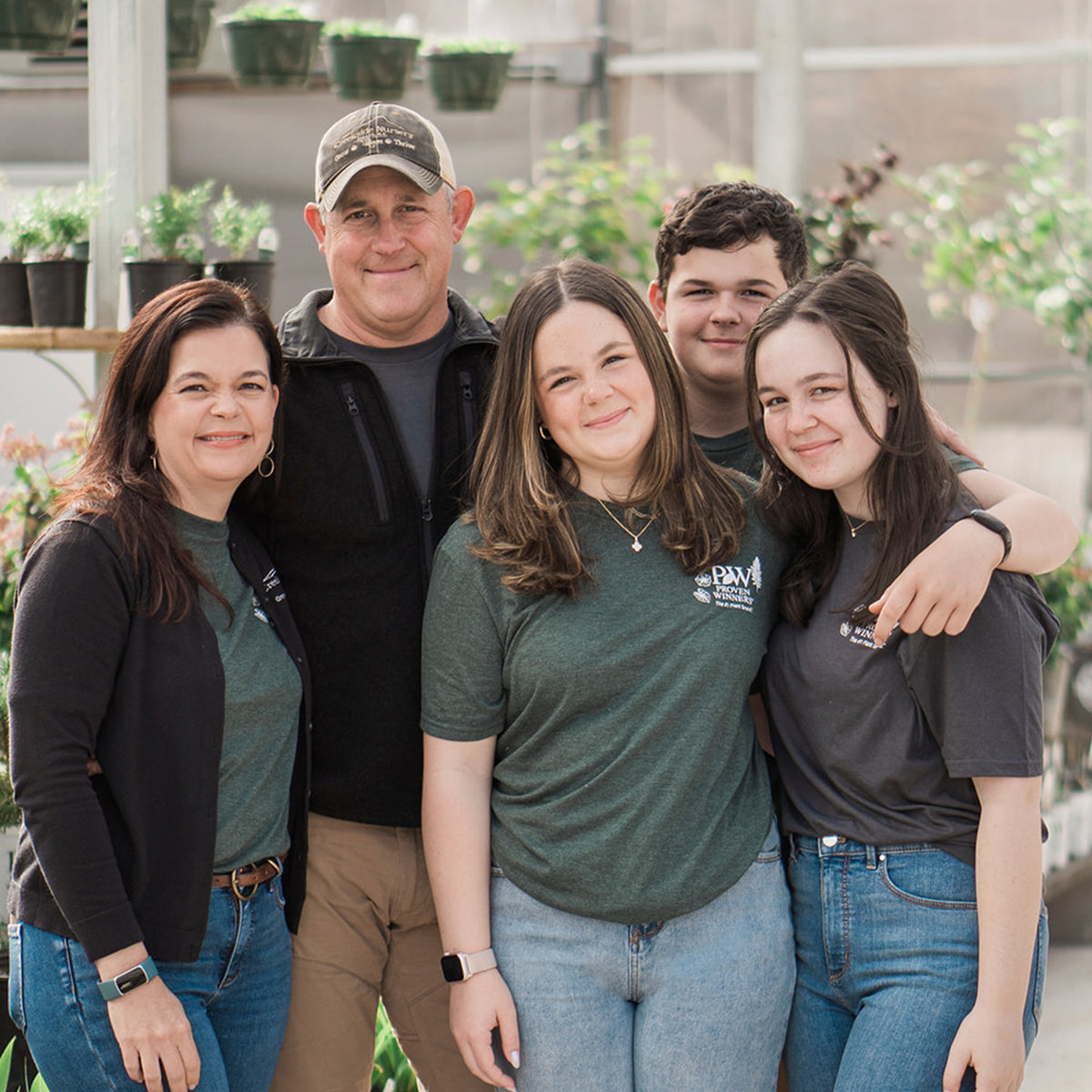 Jerry and Jenny Simpson and family at Creekside Nursery