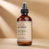 Laurel room spray bottle on a plain background