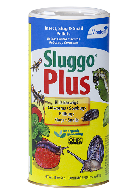 Sluggo Plus 1 lb package in a white container