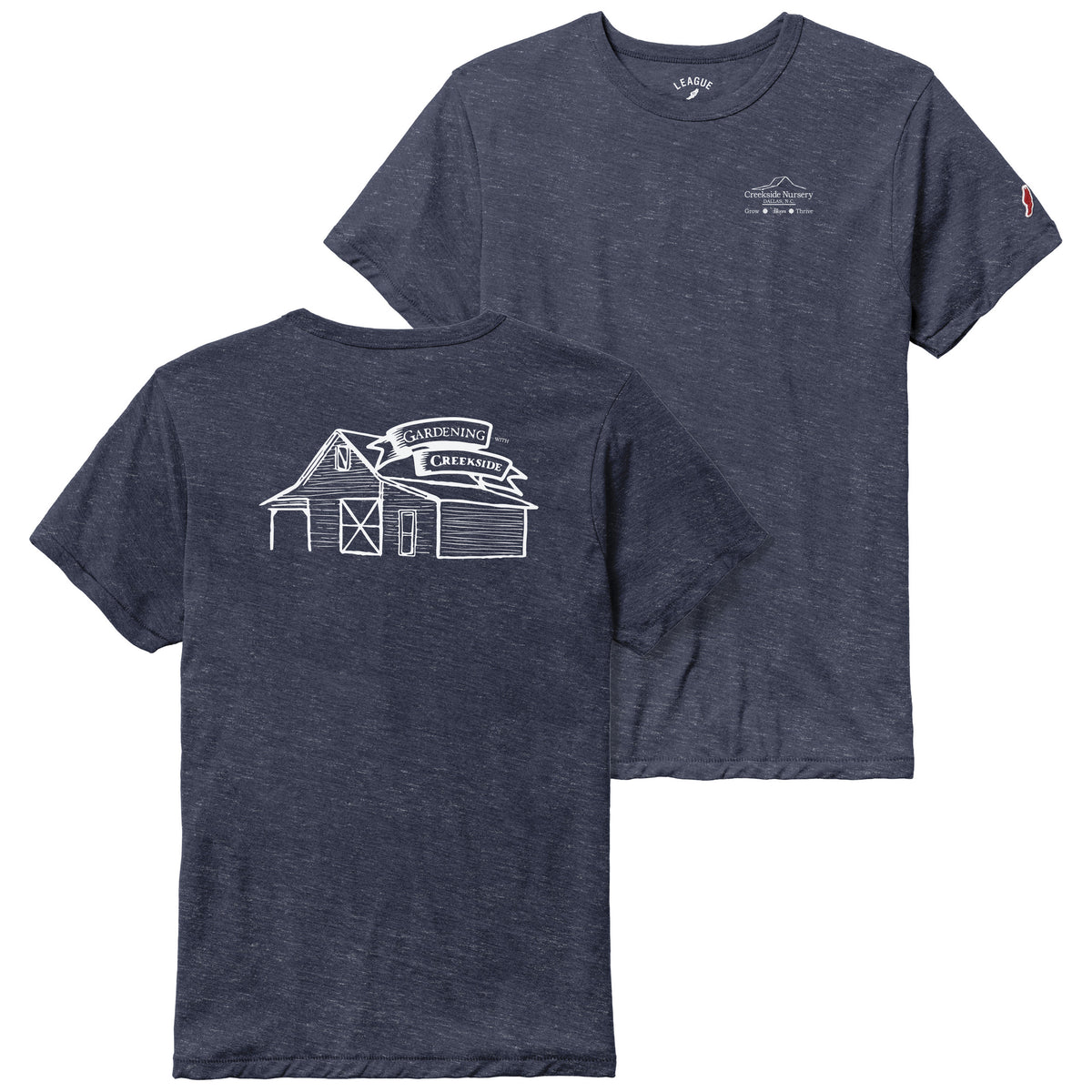 Heather navy Creekside nursery t-shirt সামনে