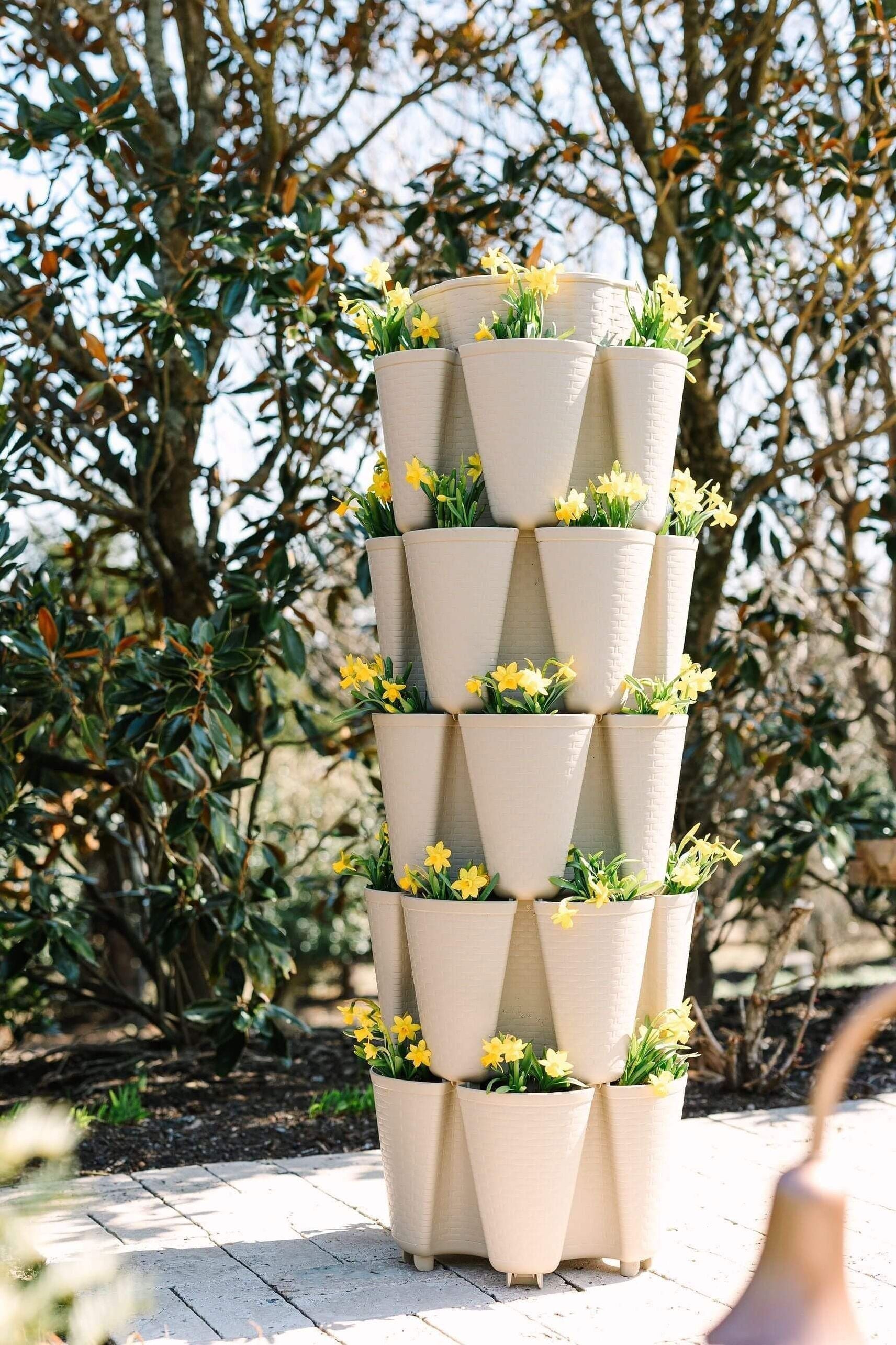 5 Tier GreenStalk Original Vertical Planter | Stunning Stone