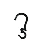 Hanging plant swivel hook in black metal construction