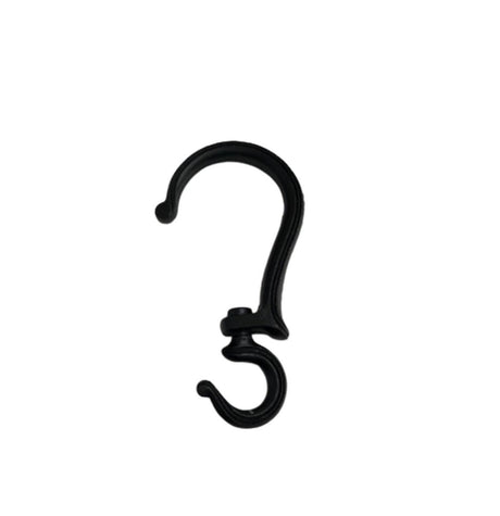 Hanging plant swivel hook in black metal construction
