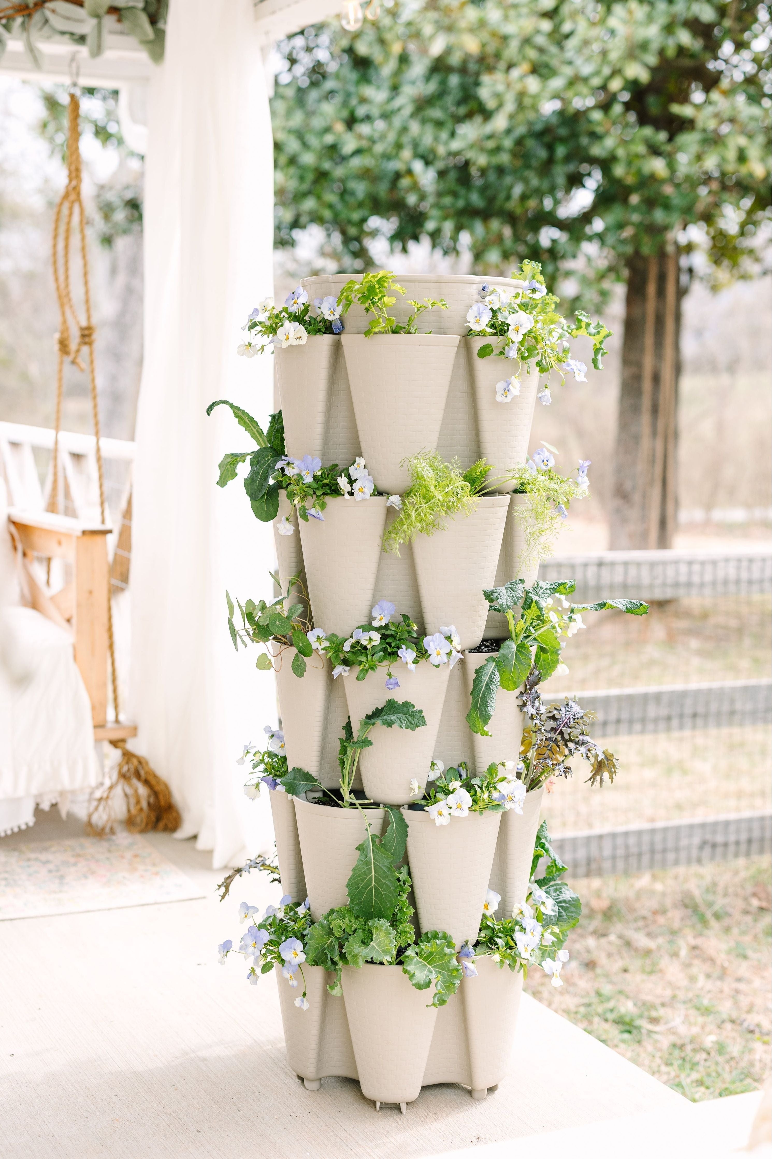 5 Tier GreenStalk Original Vertical Planter | Stunning Stone
