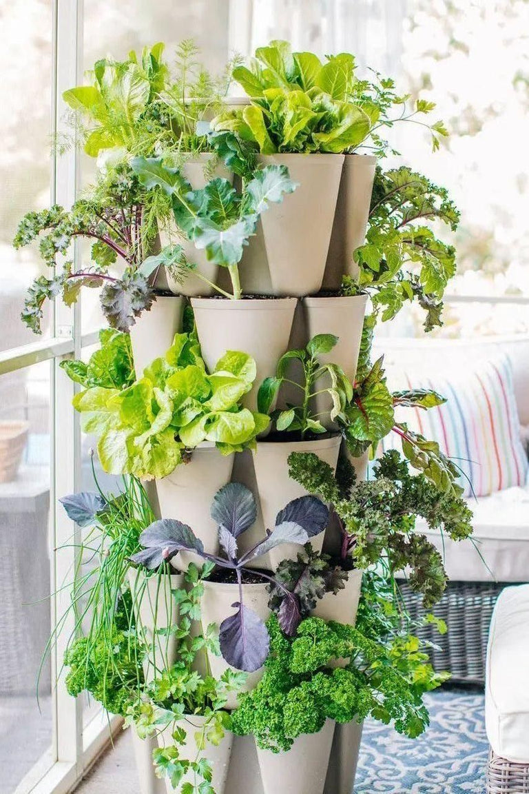 5 Tier GreenStalk Garden Original Vertical Planter - Basic Texture Stunning Stone