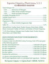Espoma Plant-tone fertilizer in a bag