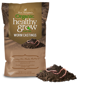 Organic worm castings in a soil amendment bag
