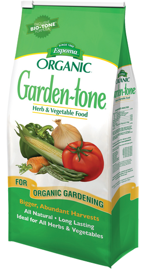 Espoma Garden-tone fertilizer bag on a plain background