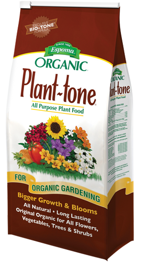 Espoma Plant-tone fertilizer bag on a white background