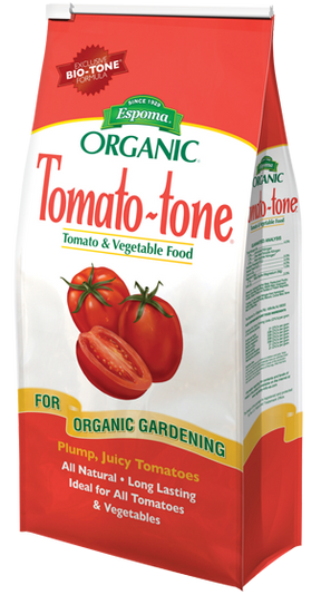 Espoma Tomato-tone fertilizer bag on a white background